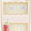 CWC 7 Pc Glass Straw Set Bows