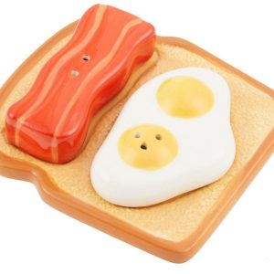 Core Home 3 Pc Ceramic Breakfast Salt & Pepper Shaker Set