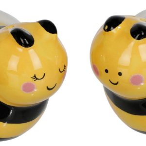 Core Home 2 Pc Ceramic Bumblebee Salt & Pepper Shaker Set