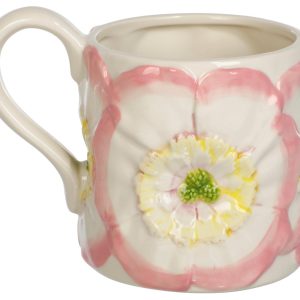 Home Essentials 16 oz Embossed Poppy Mug